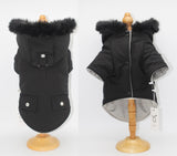 Petzzi Pet Warm Dog Coat for Winter Cold Weather Clothes Hooded Dog Jacket Small Puppies Medium Large Dog Cat Clothes Insulated Padded Snow Parka (Black, XX-Large)