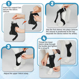 GoGoPaw Dog Front Leg Brace Adjustable, Ankle Support for Dog Wrist Brace Splint with Removable Dual Metal Springs & Reflective Edge for Arthritis, Sprains, and Injury Support (Black, M)