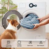 FURTIME Washable Dog Bed Large Sized Dogs, Deluxe Dog Crate Beds Comfy Fluffy Kennel Pad Anti-Slip Pet Sleeping Mat, Machine Washable Dogs Pillow, 35"x23"x3.5", Blue