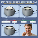 AUZEAL Nose Wax Kit Men, Mini Wax Warmer for Hair Removal, Mini Wax Kit for Noes and Ear, 100g Wax Beads, 40 Sticks, USB Fast Heat, Smart Constant Temp, Upgraded Size, Multi-Accessories, Gray