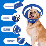 SAWMONG Dog Cone, Soft Dog Cones for Large Dogs After Surgery, Breathable Pet Cone Collar to Stop Licking, Comfy Elizabeth E-Collar for Dogs Cones Alternative (XL,Blue)