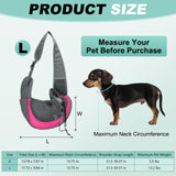 PETAXCELL Dog Sling Carrier for Small Pet Up to 13.2 lbs Hand-Free Drawstring Pet Sling Carrier with Safety Hook & Adjustable Strap, (Rose Red, 1 Pcs) Intended for Hiking and Camping