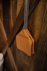 Hope Woodworking Leather Fly Swatter Set (3 Pack) – 17” Amish-Made Fly Swat w/Real Leather Paddle – Fly Swatters Multi Pack w/Metal Handle – Bug Swatter, Mosquito Swatter, Wasp Swatter (Brown)