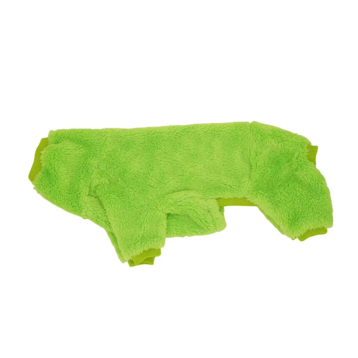 Dachshund Dog Turtleneck Warm Fleece Sweater, 4-Leg Winter Outfit Clothes, Suitable for Dachshunds (Bright Green, Small)