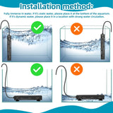 SEAOURA Small Aquarium Heater, 50W Mini Fish Tank Heater, Adjustable Submersible Aquarium Heater with External Digital Controller for Turtle, Betta, Freshwater, Saltwater, 5-15 Gallon