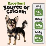8oz ChefPaw Eggshell Powder for Dogs – Natural Calcium Supplement for Bone Health - Free Chefpaw Nutrition App Access – 100% Powderized - Safe for Homemade and Raw Dog Food Diets