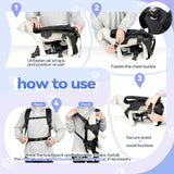 YUDODO Front Pet Carrier Backpack for Small Dogs and Cats, Secure and Breathable Mesh Travel Dog Carrier with Safety Belt, Ergonomic Support, Adjustable for Walking, Hiking (Black-Pro M)
