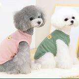 BIECWIAY Cotton Dog Shirt Summer Lightweight Pet T-Shirts Soft Breathable Stretchy Cats Dogs Tee Shirt Sleeveless Vest Dog Apparel for Medium Small Dog Clothes, 3PCS Yellow&Green&Pink