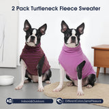 IECOii 2 Pack XXXXL Dog Fleece Sweater for Extra Large Dogs Girl Boy, Warm Dog Sweater Turleneck Lightweight Sweatshirt, Stretchable Cozy Pullover Dogs Vest for Fall Winter, Great Dane Sweaters, 4XL
