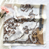 Julunar Silk Like Head Scarf for Women - Satin Large Hair Scarves - 35" Square Silk Hair Wrap for Sleeping with Gift Packed