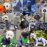 Four-Legged Full Coverage Dog Raincoat for Small Medium Dogs, Waterproof Dog Rain Coat with Harness Built in, 4-Legs Dog rain Jacket with Reflective Strip, Adjustable Puppy Waterproof Clothes (XL)