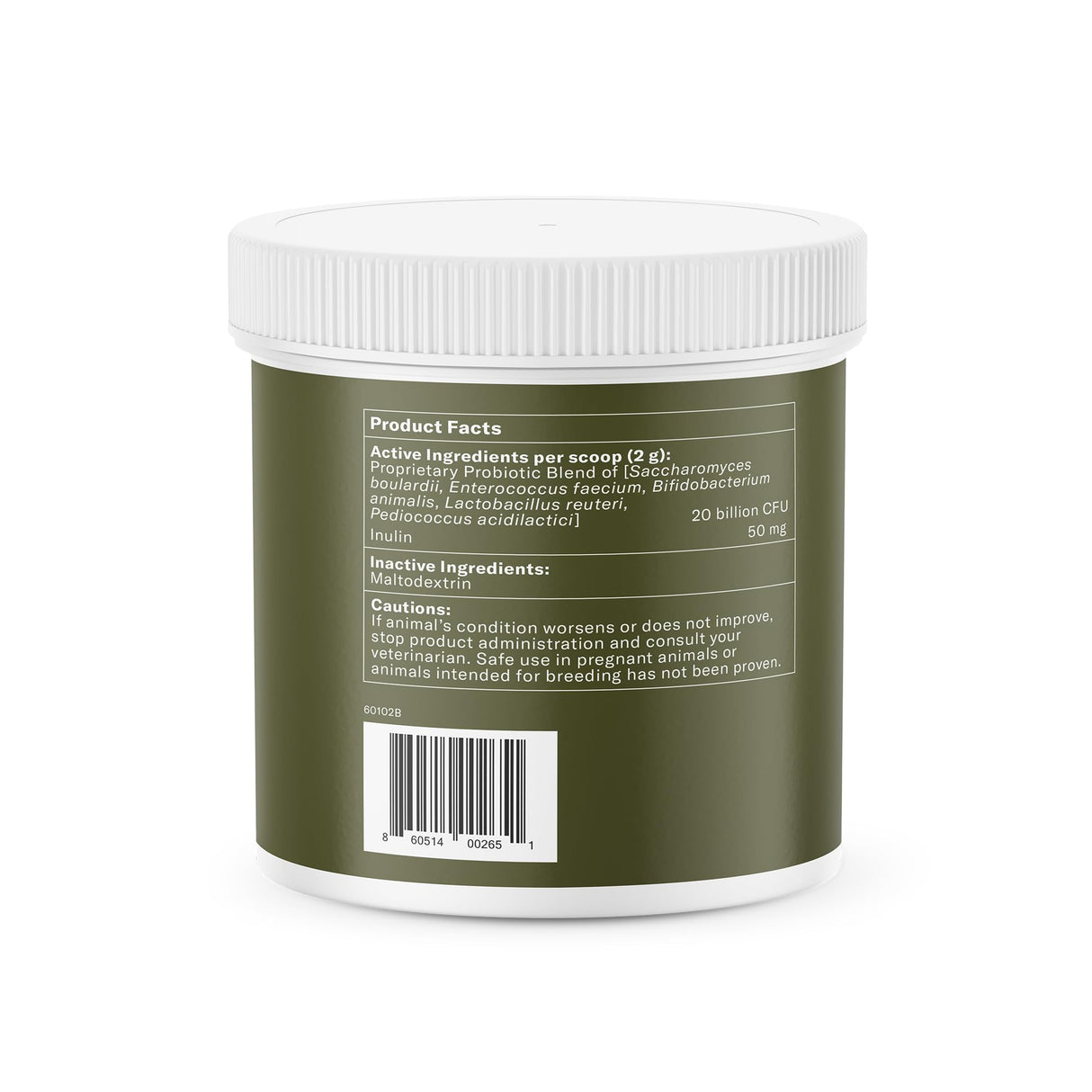 Nom Nom Dog GI-Targeted Probiotic Support - with Prebiotic Fiber, Inulin, and Saccharomyces boulardii - Gut Health Dog Probiotics for Gastrointestinal and Stomach Relief (GI Powder)