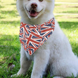 KEIAHUAN Summer Triangle Dog Bandana - British Flag Washable Adjustable Collar Bandanas Kerchief Pet Costume Accessories for Small, Medium & Large Dogs & Cats