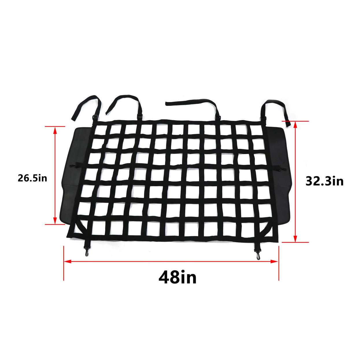 BESTAOO Pet Net Vehicle Safety Mesh Dog Barrier for Jeep Wrangler JK JL 4-Door 2007-2026, Fits Behind Rear Seat, Suitable for Medium, Large Pets, Easy to Install