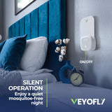 VEYOFLY, Flying Insect Trap, Insect Catcher, Indoor Fly Trap, Safer Home, Fruit Fly Traps for Gnat, Moth, Mosquito, Bug Light Plug in Insect Killer (1 Device + 3 Glue Cards)