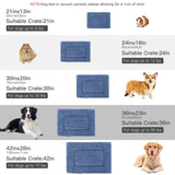 BVAGSS Reversible Dog Crate Pad, Memory Foam Pet Bed Mat, Soft Warm Machine Washable Sleeping Kennel Mattress for Small Medium Dogs XH079 (24''x18''x1.6'',Navy)