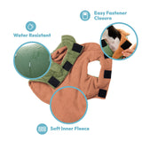 Gooby Sports Vest Dog Jacket - Red, Medium - Reflective Dog Vest with D Ring Leash Warm Fleece Lined Hook and Loop Closure for Small to Medium Dogs