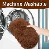 BESTORI Round Calming Dog Bed Machine Washable Warm Anti-Anxiety Pet Bed Soft Plush Cushion for Small Medium Large Dogs and Cats, Rose Red, 31.5" L x 31.5" W