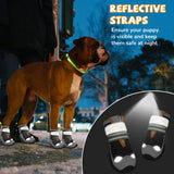 TEWIWAP Dog Shoes for Large Small Medium Dogs, Breathable Dog Booties for Outdoor Walking Hiking Anti-Slip Dog Boots Paw Protectors with Reflective Straps for Hardwood Floor Winter Snow Size 4