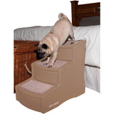 Pet Gear Easy Step III Pet Stairs, 3 Step for Cats/Dogs, Removable Washable Carpet Treads, for Pets Up to 150lbs, No Tools Required, Available in 9 Colors, Camel