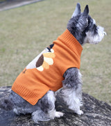 Lanyarco Thanksgiving Fall Dog Clothes Outfit Costume, Turkey Pet Dog Sweater for Large Dogs, X-Large (XL) Size 20" Back Length Orange