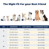 Miguel Waterproof Outdoor Dog Bed for Medium Small Dogs, Oxford Pet Bed Tough with Sides Easy Clean, All Weather Rectangle Puppy Bed with Removable Cover Bolster Bed Scratch Resistant, 35 inches