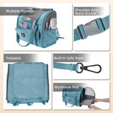 Lollimeow Expandable Cat Carrier Backpack for Large Cats - Airline Approved Pet Carrier Backpack for Small Dogs, Hiking & Travel, Waterproof with Breathable Mesh, 14lbs Capacity (Polar Blue, Standard)
