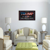 Trump 2024 Flag 4x6 Outdoor Double Sided Made in USA Black Donald Trump Flags Banner Take America Back Flag 100% Nylon with 2 Brass Grommets for Room Wall Outdoor Indoor Car