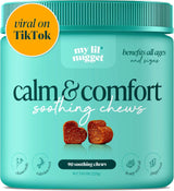 My Lil' Nugget – Vet-Approved Calming Chews for Dogs | All-Natural Calm Treat for Noise, Travel & Home Alone | Chamomile & Melatonin | All-Ages - Senior Dog to Puppy | 90 Beef‑Flavor Soft Chews