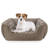 JOEJOY Rectangle Dog Bed for Large Medium Small Dogs - Washable Orthopedic Sofa Bed, Soft Breathable Puppy & Pet Cuddler, Durable Calming Dog Bed with Anti-Slip Bottom, Multiple Sizes, Dark Brown
