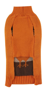 Lanyarco Thanksgiving Fall Dog Clothes Outfit Costume, Turkey Pet Dog Sweater for Large Dogs, X-Large (XL) Size 20" Back Length Orange