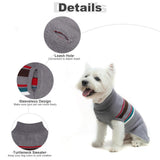 PAWCHIE Dog Sweater - Warm Coat Turtleneck, Stretchy Knitted Dog Outfit with Leash Hole, Grey S - Small to Large Doggy Puppy Cat