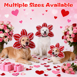 Pet Demon Dog Costume Funny Carnivorous Plant Dog Adjustable Hat Costume with Soft Material Flower Accents (Large)