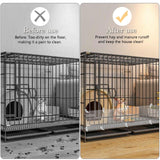 PeSandy Pet Cage Liner Protection, Rabbit Cage Plastic Panels, 12 PCS Cage Urine Guard for Rabbit, Guinea Pig, Hamster, Hedgehog, Chinchilla, Ferret, Bunny - Transparent, 11.8"x5.9"
