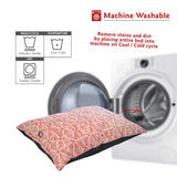 Majestic Pet Rectangle Dog Bed - Washable Super Value Pillow - Large Breed 46 x 35 Inch - Charlie Salmon