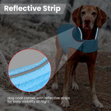 DENTRUN Reversible Dog Coat - Windproof Polar Fleece Vest with Reflective Neck Strips, Hook & Loop Closures, Easy-On Cold Weather Jacket for Medium Puppies (Medium Dogs Gear)