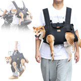 Terapaton Dog Lift Harness Backpack Carrier for Large Dogs, Full Body Sling with Handle, Dog Harness for Joint Injuries, Arthritis, Ideal for Stairs, Elderly Dogs (Black S/M-Large 14-20 LBS)