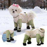 Dog Snowsuit, Reflective Soft Anti Dirt Dog Booties with Adjustable Suspender,Anti-Slip Anti-Dust Waterproof Dogs Rain Boots for Puppy Small Medium Dogs Hiking Walking Running Snow Outdoor Rainy