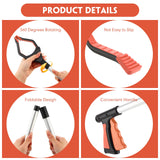 6 Pcs Grabber Tool for Elderly Foldable Trash Picker 32 Inch Extra Long Litter Stick Lightweight Handy Claw Grabber for Arm Extension Garbage Gripper Trash Pick up Litter Picker Garden Nabber (Orange)