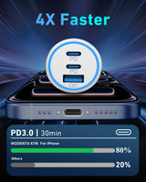 iPhone 17/16/15 Pro Max Car Charger, 67W 3-Port Fast USB C Car Charger Power Cigarette Lighter Adapter with 3FT USB C to C Cable for iPhone 17/17 Pro/Air/17e/16/15 Pro Max/Plus/16e, iPad