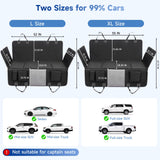 REDASW Dog Car Seat Cover for Back Seat Waterproof Oxford Fabric, Hard Bottom Back Seat Extender for Dogs Scratchproof, Dog Hammock for Car with Mesh Window, Fit Most Cars Small Trucks, Black