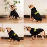 EXPAWLORER Security Dog Hoodie Puppy Sweater - Dog Sweatshirt Soft Fleece Lined Pet Clothes, Cold Weather Hooded Jacket Coat Keep Warm for Small Medium Large Dogs, 3X-Large