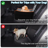 wagnation Dog Car Seat for Small/Medium Dogs Under 35lbs, Pet Booster Seat with 4In Memory Foam Cushion, Fully Detachable and Washable, Travel Dog Carseat with Storage Pocket and Safety Belt