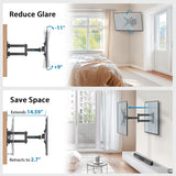 Full Motion TV Wall Mount for Echo Show 21/15 and 13-43 Inch Flat Curved Screen TVs & Monitors, Max VESA 200x200mm up to 44lbs, TV Mount Wall Bracket with Rotation Swivel Tilt Extension