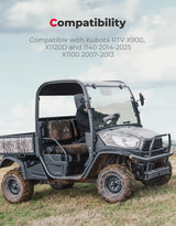 KEMIMOTO Seat Covers Camo Compatible with Kubota RTV X900, RTV X1120D, RTV 1140 2014-2025 and X1100 2007-2013, Compatible with Kubota Sidekick RTV-XG850