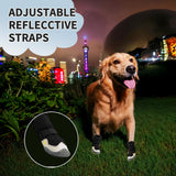 MOOB Dog Shoes for Large Dogs, Dog Boots & Paw Protectors, Dog Shoes for Large Dogs, 4Pcs Medium Dog Booties with Rugged Anti-Slip Sole and Outdoor Reflective for Snowy Day,(Size 3)