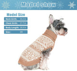 HOMIMP Dog Sweater Argyle - Warm Winter Clothes Puppy Soft Coat, Ugly Dog Sweater for Small Medium and Large Dogs, Pet Clothing Boy Girl, Cream 2XL