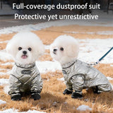 Dog Winter Coat with Attached Boots, Waterproof Insulated Quilted Full Body Suit for Small Medium Dogs, Reflective Puppy Snow Outfit for Outdoor Walking (S)