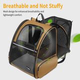 Cat Backpack，Expandable Cat Carrier Backpack, Dog Backpack Carrier and Pet Carrier Backpack, Suitable for Cats, Dogs Kitten or Small Dogs, Travel Friendly Puppy Cats Bag (Brown)
