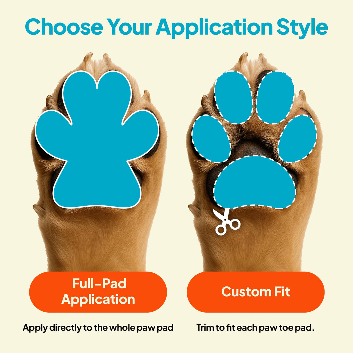 Steady Paws Anti-Slip Paw Stickers for Dogs Feet - Non-Slip Paw Pads for Traction on Hardwood & Tile Floors - Breathable Adhesive Friction Foot Grips for Senior & Injured Dogs – 24 Pads (Size S)